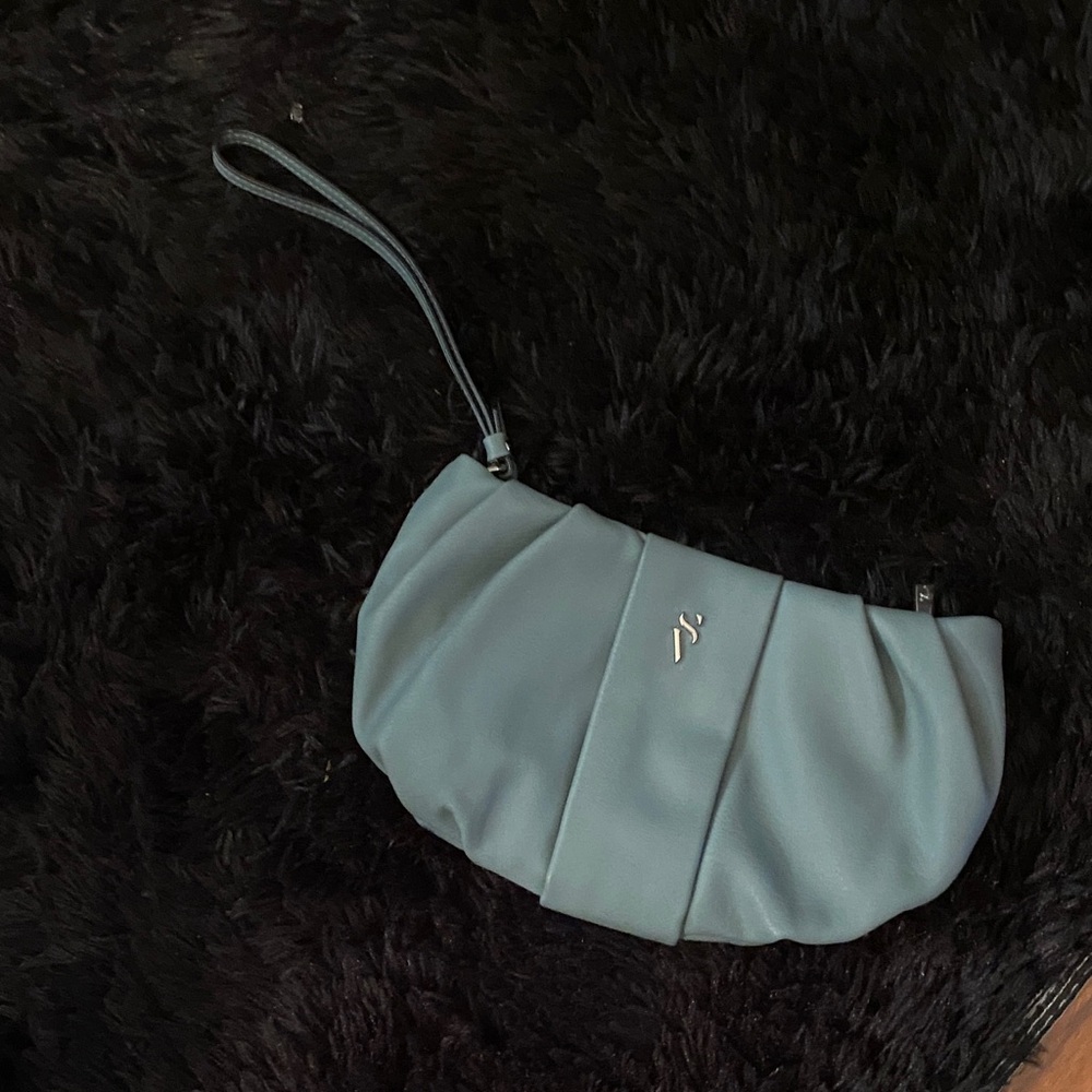 Simply Vera Vera Wang Slate Blue Pleated Wristlet